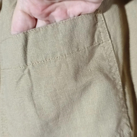 NEW J. Crew Seaside drawstring linen blend pockets dessert sand MT - Picture 8 of 13